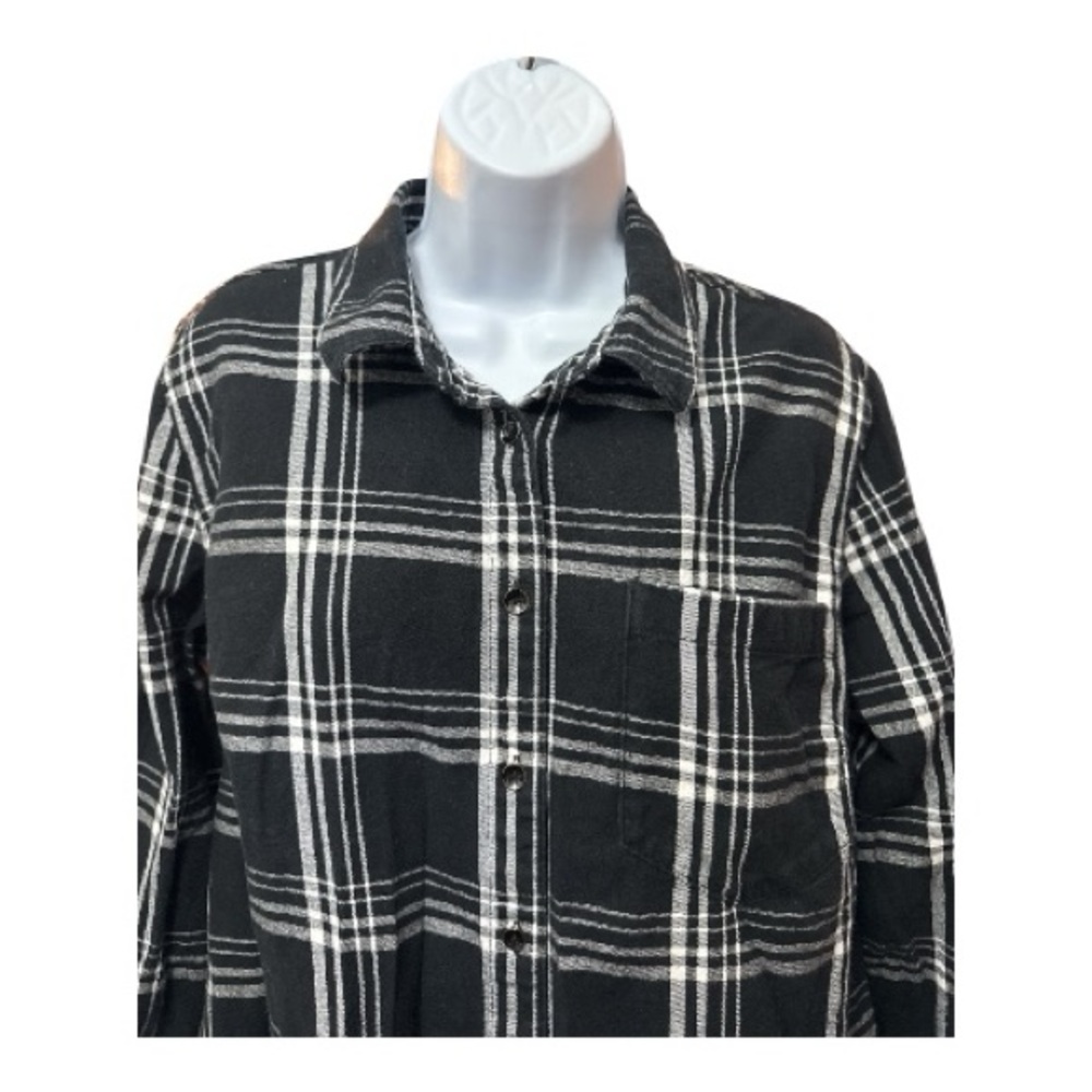 DULUTH TRADING CO Ladies Free Swinging Flannel with Split Tail Size L - Picture 4 of 11